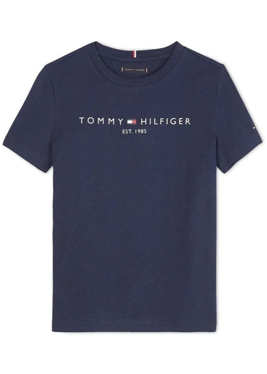 Core Tommy Logo Tee in Navy / Black