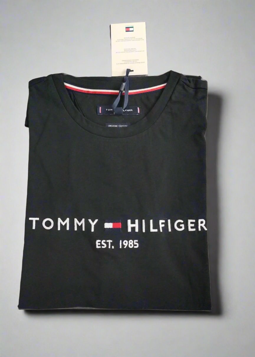 Core Tommy Logo Tee in Navy / Black