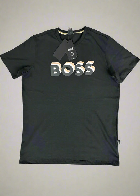 BOSS T-Shirt Men's Cotton Casual Black